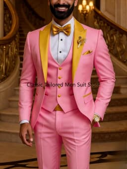 Quality Men's Suit Fit Tuxedo 3 Pieces Suit Dress Wedding Work & Party