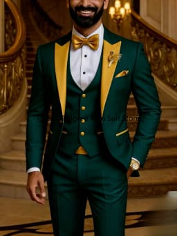 Quality Men's Suit Fit Tuxedo 3 Pieces Suit Dress Wedding Work & Party