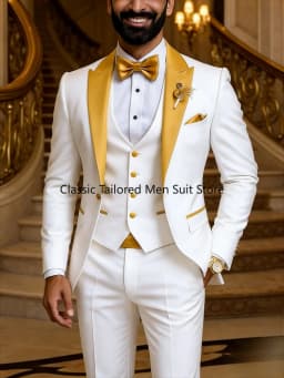 Quality Men's Suit Fit Tuxedo 3 Pieces Suit Dress Wedding Work & Party