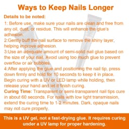 Solid Nail Glue Nail Tips Gel for Press On Nails,Acrylic Nail Gel for Manicure Extension,False Nails Adhesive Glue Long Lasting