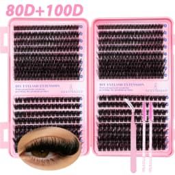 DIY Cluster Lashes Kit Individual Lashes 3D Faux Mink Lashes Wispy Eyelash Extension Soft Lashes Reuseable Makeup