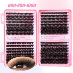 DIY Cluster Lashes Kit Individual Lashes 3D Faux Mink Lashes Wispy Eyelash Extension Soft Lashes Reuseable Makeup