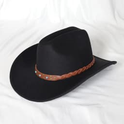 Vintage Western Cowboy Hat For Men's Gentleman Lady Jazz Cowgirl With Leather Wide Brim Cloche Church Sombrero Hombre Caps