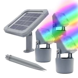 Solar Underwater Submersible Pond Light,Amphibious Solar Spotlight IP68 Outdoor Landscape Lamp Auto ON/Off for Garden