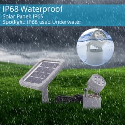 Solar Underwater Submersible Pond Light,Amphibious Solar Spotlight IP68 Outdoor Landscape Lamp Auto ON/Off for Garden