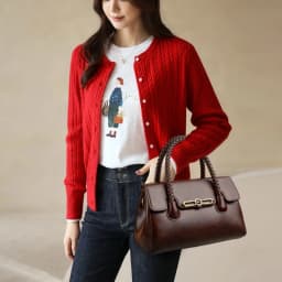 Woven Handle High Quality Leather Women Top-handle Shoulder Bags Retro Casual Totes Latest Trendy Lock Designer Handbag Small