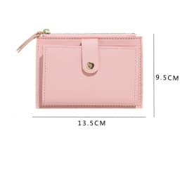 Fashion Women Wallets Leather Female Purse Mini Hasp Solid Multi-Cards Holder Coin Short Wallets Slim Small Wallet Zipper Hasp