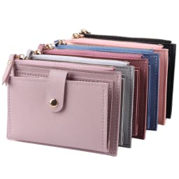 Fashion Women Wallets Leather Female Purse Mini Hasp Solid Multi-Cards Holder Coin Short Wallets Slim Small Wallet Zipper Hasp