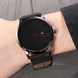 Military Sport Casual Leather Men's Watch Top Brand Fashion Analog Quartz Wristwatch for Man Simple Male Clock Relogio Masculino