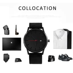 Military Sport Casual Leather Men's Watch Top Brand Fashion Analog Quartz Wristwatch for Man Simple Male Clock Relogio Masculino