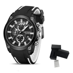 MEGIR Original Blue Sport Watch for Men Luxury Military Quartz Chronograph Clock Luminous Big Dial Wristwatch Montre Homme 2144