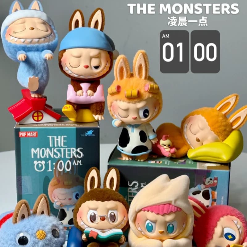 NEW POP MART LABUBU THE MONSTERS 1:00 A.M. Series Mystery Box Kawaii Anime Figure Doll Trendy Toy Desktop Decoration Model Gift