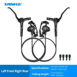 TANKE MT200 Bike Hydraulic Disc Brake MTB Brake BL BR 800/1600mm Bicycle Brake 2 Piston 3 Finger Steel Lever Bike Parts Upgrade