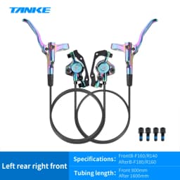 TANKE MT200 Bike Hydraulic Disc Brake MTB Brake BL BR 800/1600mm Bicycle Brake 2 Piston 3 Finger Steel Lever Bike Parts Upgrade