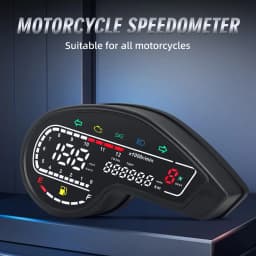 Universal Motorcycle Digital Speedometer LED Tachometer Dashboard Racer Instrument Panel with Turn Signal Light for Yamaha