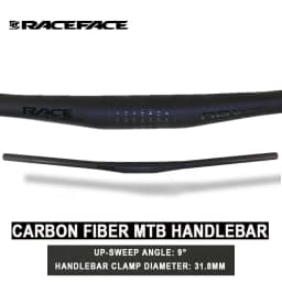 Raceface Next MTB Handlebar 9 Degree Full Carbon Mountain Bike Handlebars 31.8mm Carbon Handlebar Matte Black Bike Accessories