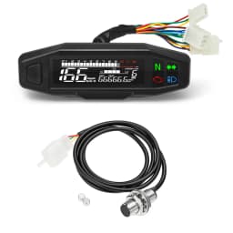 Motorcycle Speedometer 0-12000RPM Tachometer Voltage Gauge 1-6 Gear Meter Odometer Instrument For 12V Motor Waterproof Universal