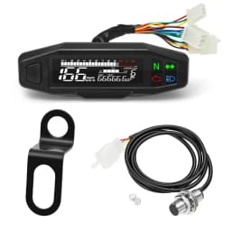 Motorcycle Speedometer 0-12000RPM Tachometer Voltage Gauge 1-6 Gear Meter Odometer Instrument For 12V Motor Waterproof Universal