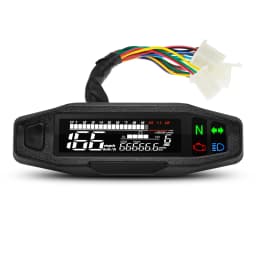 Motorcycle Speedometer 0-12000RPM Tachometer Voltage Gauge 1-6 Gear Meter Odometer Instrument For 12V Motor Waterproof Universal