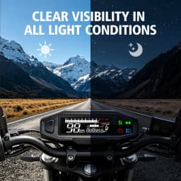 Motorcycle Speedometer 0-12000RPM Tachometer Voltage Gauge 1-6 Gear Meter Odometer Instrument For 12V Motor Waterproof Universal