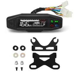 Motorcycle Speedometer 0-12000RPM Tachometer Voltage Gauge 1-6 Gear Meter Odometer Instrument For 12V Motor Waterproof Universal