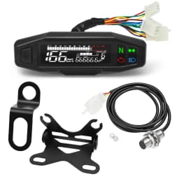 Motorcycle Speedometer 0-12000RPM Tachometer Voltage Gauge 1-6 Gear Meter Odometer Instrument For 12V Motor Waterproof Universal