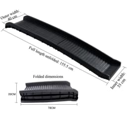 Foldable Dog Car Ramp for Large Medium Dogs Anti Slip Wide Pet Ramp Portable SUV Trunk Pet Stairs for Senior Arthritic Dogs