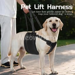 Dog Lift Harness Adjustable Reflective Rehabilitation Support Sling Mobility Aid for Old Injured Medium Large Dog Walking Assist