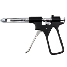 1 Set Stainless Steel Dental Gun Syringe Gun Type Press Type  Anesthetic Syringe With 2 Tips Dental Surgical Instruments