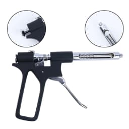 1 Set Stainless Steel Dental Gun Syringe Gun Type Press Type  Anesthetic Syringe With 2 Tips Dental Surgical Instruments