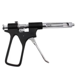 1 Set Stainless Steel Dental Gun Syringe Gun Type Press Type  Anesthetic Syringe With 2 Tips Dental Surgical Instruments
