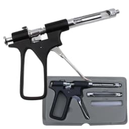 1 Set Stainless Steel Dental Gun Syringe Gun Type Press Type  Anesthetic Syringe With 2 Tips Dental Surgical Instruments