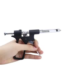 1 Set Stainless Steel Dental Gun Syringe Gun Type Press Type  Anesthetic Syringe With 2 Tips Dental Surgical Instruments