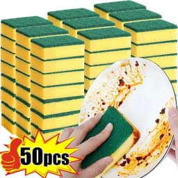 Double Sided Magic Sponge for Motorcycles, Pots, and Kitchens - Heavy-Duty Grease Cleaning Sponge