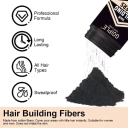 GOIPLE Professional Hair Building Fibers Powder Waterproof Long Lasting Unisex Natural Thickening Hair Anti-loss Fiber Products