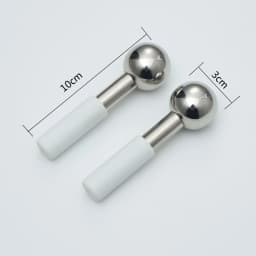 Mini 2pcs Ice Globes Stainless Steel Cryo Sticks for Face Eye Facial Cold Roller Cooling Globe for Puffiness Wrinkle Dark Circle