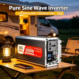 Pure Sine Wave Inverter 3000W 12V24V to 220V 50Hz to 110V 60Hz Car Home Battery Solar Power Converter Universal Socket