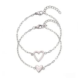 14k Stainless Steel Hollow Heart Bracelet for Women, Adjustable, Giving Heart-Shaped Jewelry Gifts to Girlfriends and Couples