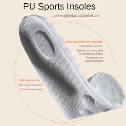 4PCS Unisex PU Orthopedic Insoles Super Soft For Shoes 신발깔창 Antibacterial Deodorization Sweat Absorption Insert Running ShoesPad