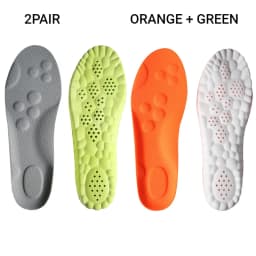 4PCS Unisex PU Orthopedic Insoles Super Soft For Shoes 신발깔창 Antibacterial Deodorization Sweat Absorption Insert Running ShoesPad