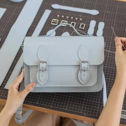 Customized DIY PU Leather Cambridge Bag Handmade Sewing Women Crossbody Shoulder Bag Handcrafted Semi-finished Kit Colorful