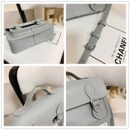 Customized DIY PU Leather Cambridge Bag Handmade Sewing Women Crossbody Shoulder Bag Handcrafted Semi-finished Kit Colorful