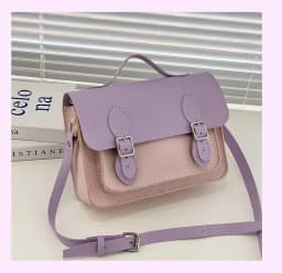Customized DIY PU Leather Cambridge Bag Handmade Sewing Women Crossbody Shoulder Bag Handcrafted Semi-finished Kit Colorful