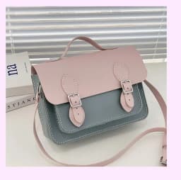 Customized DIY PU Leather Cambridge Bag Handmade Sewing Women Crossbody Shoulder Bag Handcrafted Semi-finished Kit Colorful