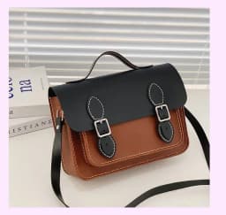Customized DIY PU Leather Cambridge Bag Handmade Sewing Women Crossbody Shoulder Bag Handcrafted Semi-finished Kit Colorful