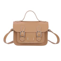 Customized DIY PU Leather Cambridge Bag Handmade Sewing Women Crossbody Shoulder Bag Handcrafted Semi-finished Kit Colorful