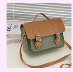 Customized DIY PU Leather Cambridge Bag Handmade Sewing Women Crossbody Shoulder Bag Handcrafted Semi-finished Kit Colorful