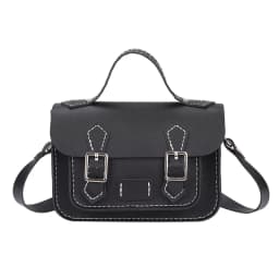 Customized DIY PU Leather Cambridge Bag Handmade Sewing Women Crossbody Shoulder Bag Handcrafted Semi-finished Kit Colorful