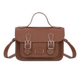 Customized DIY PU Leather Cambridge Bag Handmade Sewing Women Crossbody Shoulder Bag Handcrafted Semi-finished Kit Colorful