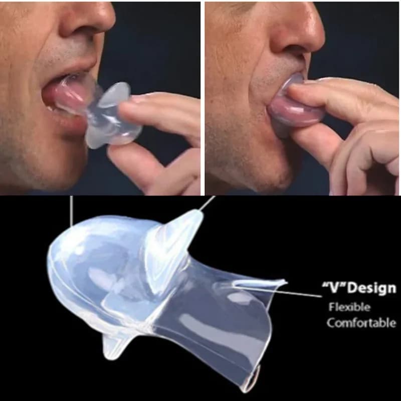 1Pcs Silicone Anti Snoring Tongue Anti-snoring Mouthpiece Braces Sleep Apnea Aid Stop Snore Anti Snore Secure Sleep Gear